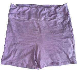Free People Lavender High Waisted Bike Shorts Women Size Large